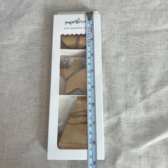Paper Love Mini Banner Set - Gold | Perfect for Gender Reveals, Birthdays - Picture 7 of 11